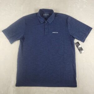 Anetik Short Sleeve Polo Shirt Men's Small Blue Premium Performance UPF 30 NWT